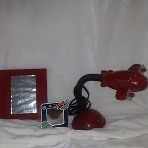 Desk lamp and frames